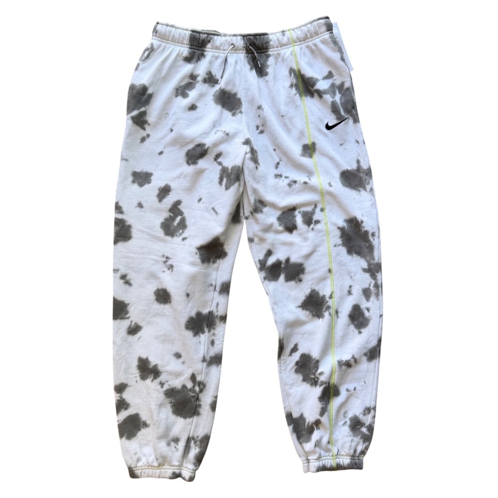 Nike Womens Tie Dye Loose Fit Mid Rise Fleece Joggers Large NWT Athleisure Gym